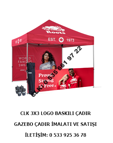 CLK 3x3 Gazebo Katlanabilir Fuar Stand Tanıtım Reklam Çadırı Portatif Tente İmalatı ve Satışı