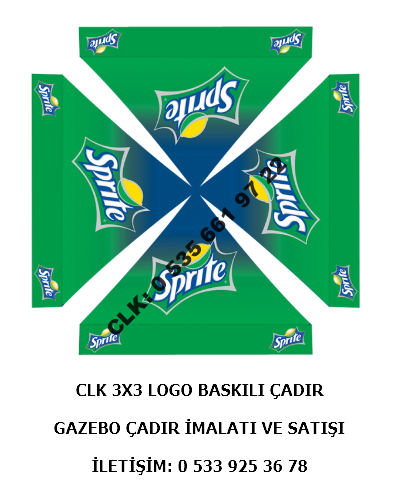 CLK Katlanır Fuar Stand Tanıtım 3x3 Logo Baskılı Promosyon Çadırları Gazebo Tente İmalatı Satışı - Image 7