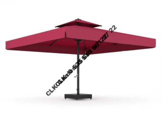 CLK 5x5 Metre Çap 100 Ortadan Direkli Alüminyum Teleskopik Şemsiye İmalatı Satışı