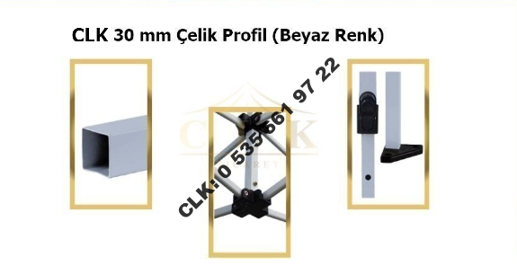 CLK 2x3 Katlanabilir 40mm Alüminyum Profil Tavan Kumaşlı Portatif Gazebo Çadır Tente İmalat Satışı - Image 3