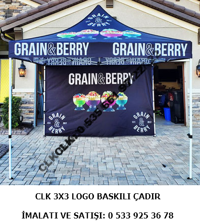 CLK Marka Logo Baskılı 3x3 Portatif Gazebo Stand Çadırı İmalatı Satışı - Image 17