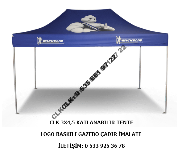 CLK Katlanabilir Gazebo Çadır Tente 3x4 Baskılı Çadır - Image 16