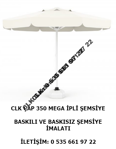 CLK Çap 350 Yuvarlak Logo Baskılı Mega İpli Makaralı Şemsiye İmalatı Satış - Image 7
