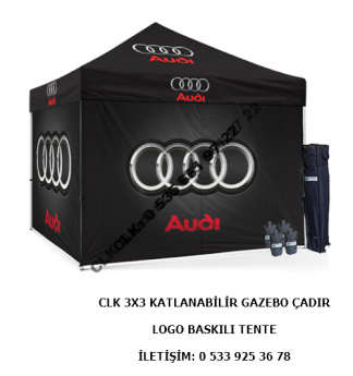 CLK 3x3 Katlanır Gazebo Baskılı Reklam Promosyon Stand Çadırı İmalatı ve Satışı