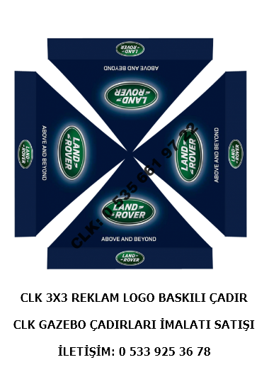 CLK 3X3 Gazebo Portatif Baskılı Tente Reklam Promosyon Çadırları İmalatı Satışı - Image 6