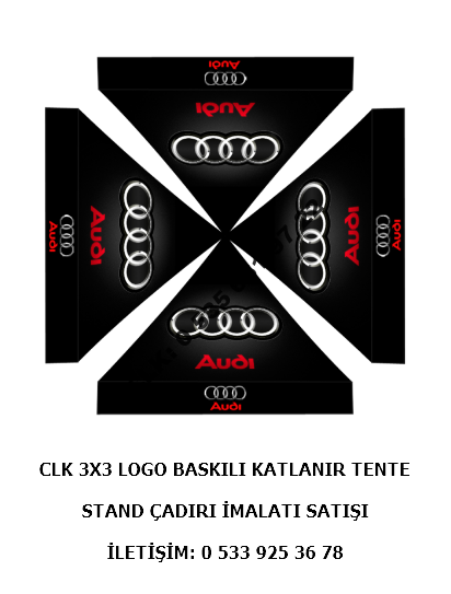 CLK 3x3 Logo Baskılı Etkinlik Stand Fur Çadırları Gazebo Baskılı Tente İmalatı Satışı - Image 7