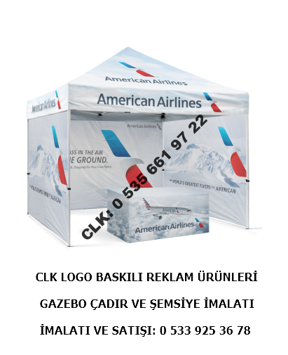 CLK 3x3 Gazebo Çadır Baskılı Stand Fuar Şemsiye Tenteleri Portatif Çadır İmalatı Satışı