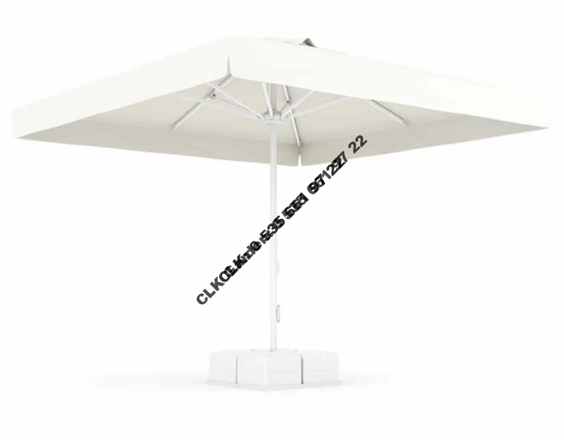 CLK 3x3 Metre Mega İpli Şemsiye Küp Bidonlu Bahçe Cafe Otel Restorant Şemsiyeleri - Image 10