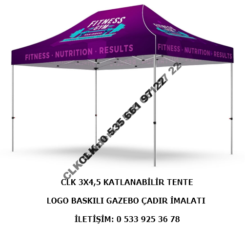 CLK Katlanabilir Gazebo Çadır Tente 3x4 Baskılı Çadır - Image 9