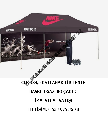 CLK Katlanabilir Gazebo Çadır Tente 3x4 Baskılı Çadır - Image 10