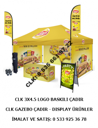 CLK Logo Baskılı Katlanır Baskılı 3x4.5 Tente Gazebo Çadır Şemsiye Bayrak Masa A Pano Display Reklam Ürünler