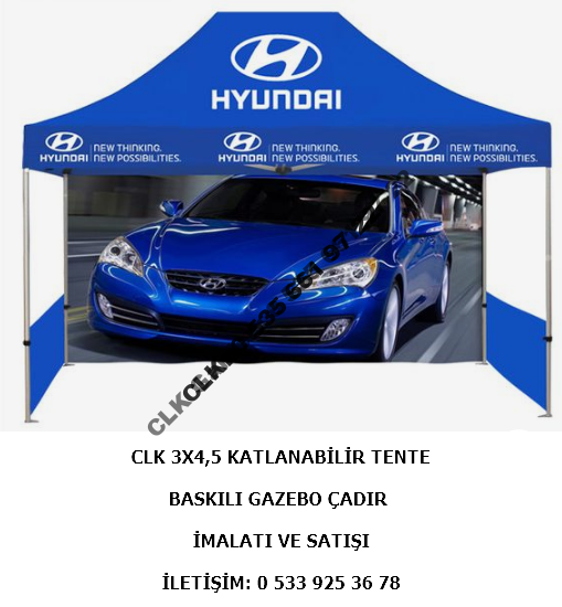 CLK Katlanabilir Gazebo Çadır Tente 3x4 Baskılı Çadır - Image 15