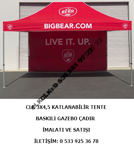 CLK Katlanabilir Gazebo Çadır Tente 3x4 Baskılı Çadır - Image 17