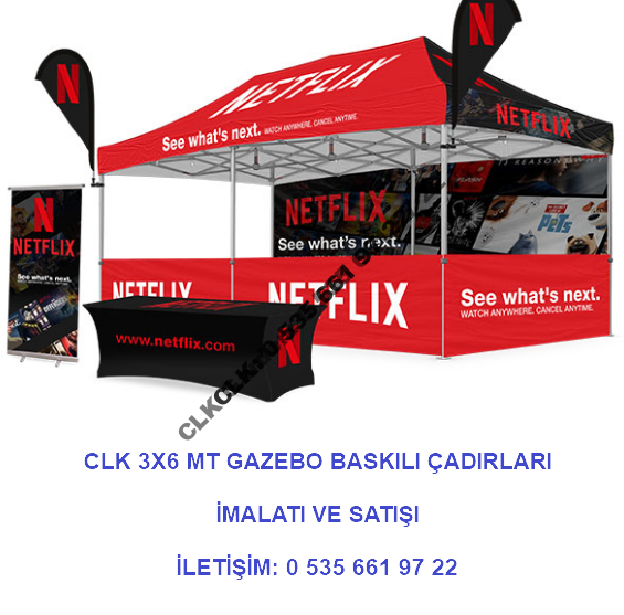 CLK Katlanabilir Gazebo Tente Baskılı 3x6 Stand Çadırı - Image 10