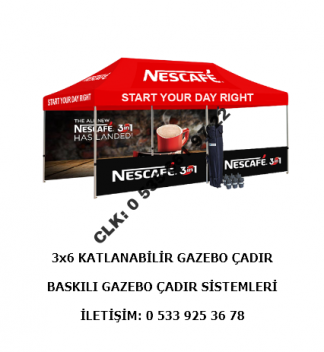 CLK Katlanır Stand Fuar Çadırı 3x6 Etkinlik Çadırı Gazebo Tente İmalat Satış Baskılı Çadır