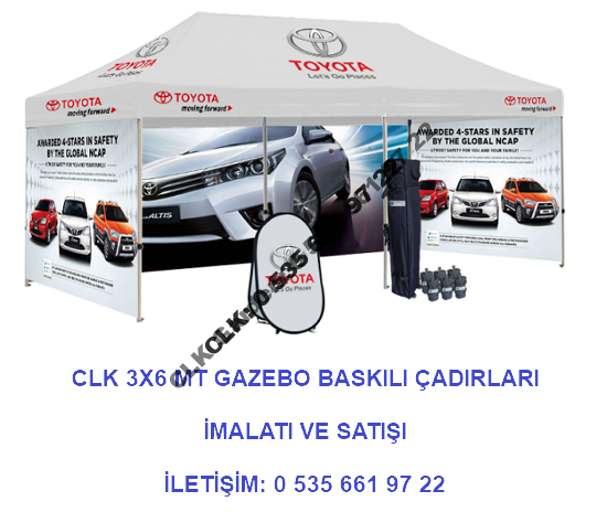 CLK Katlanabilir Gazebo Tente Baskılı 3x6 Stand Çadırı - Image 12