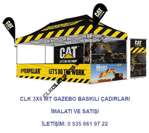 CLK Katlanabilir Gazebo Tente Baskılı 3x6 Stand Çadırı - Image 13