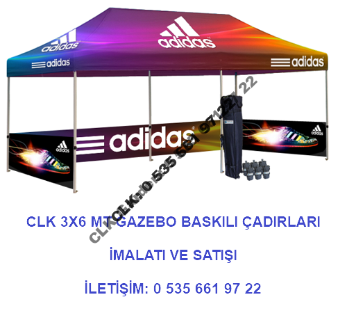 CLK Katlanabilir Gazebo Tente Baskılı 3x6 Stand Çadırı - Image 14