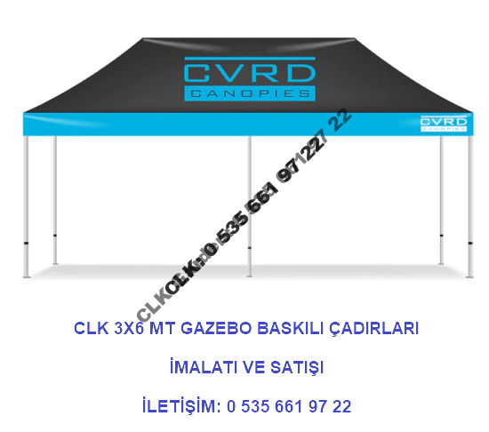CLK Katlanabilir Gazebo Tente Baskılı 3x6 Stand Çadırı - Image 15