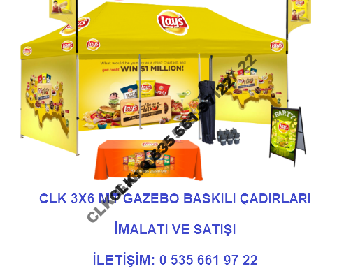 CLK Katlanabilir Gazebo Tente Baskılı 3x6 Stand Çadırı - Image 18