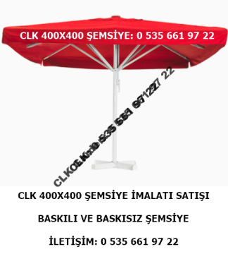 CLK 400x400 Logo Baskılı Mega İpli Makaralı Şemsiye İmalatı Satış