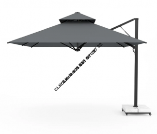 CLK Albatros 4x4 Metre Yandan Kollu Antrasit Bahçe Havuz Otel Şemsiyesi İmalatı Satışı