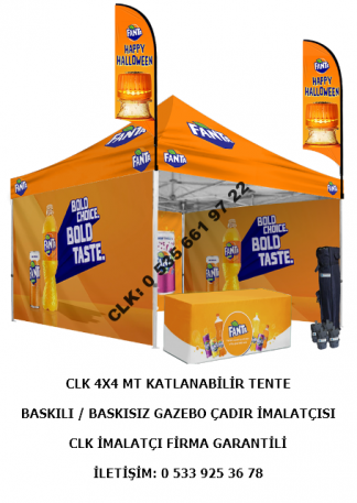CLK Gazebo 4x4 Katlanabilir Tente Reklam Promosyon Stand Çadırı İmalat Satış