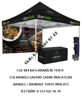 CLK Katlanır 4x4 Reklam Tanıtım Baskılı Stand Fuar Çadırı Katlanabilir Portatif Masa İmalat Satış