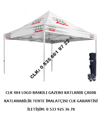 CLK 4X4 Katlanabilir Tente Baskılı Gazebo Çadır Reklam Tanıtım Fuar Stand Çadırı İmalatı Satışı