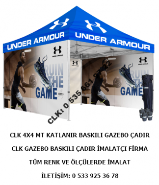 CLK Gazebo 4x4 Tente Baskılı Reklam Promosyon Çadırı Stand Fuar Çadırı İmalat Satış
