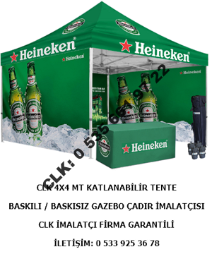 Katlanabilir 4x4 Metre Gazebo Stand Reklam Promosyon Çadırı Baskılı Gazebo Tente