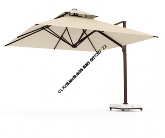 CLK Albatros 4x4 Metre Yandan Kollu Krem Bahçe Havuz Otel Şemsiyesi İmalatı Satışı