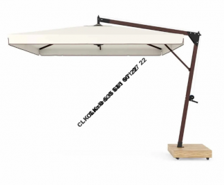 CLK Avanos 3x3 Metre Yandan Kollu Kahverengi Bahçe Havuz Otel Şemsiyesi