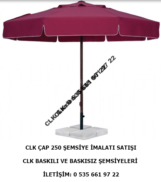 CLK Çap 250 Yuvarlak Logo Baskılı Mega İpli Makaralı Şemsiye İmalatı Satış - Image 5