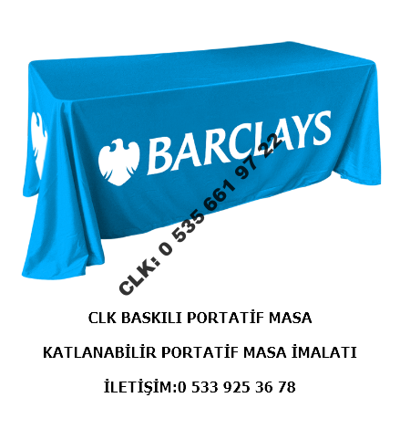 CLK Reklam Logo Marka Baskılı Tanıtım Masası Promosyon Reklam Stand Masası - Image 2