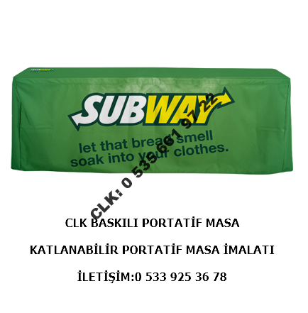 CLK Reklam Logo Marka Baskılı Tanıtım Masası Promosyon Reklam Stand Masası - Image 5