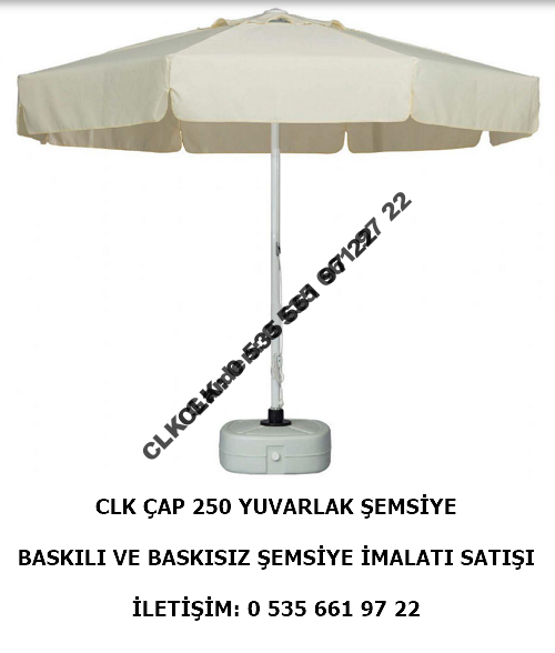 CLK Çap 250 Yuvarlak Logo Baskılı Mega İpli Makaralı Şemsiye İmalatı Satış - Image 4