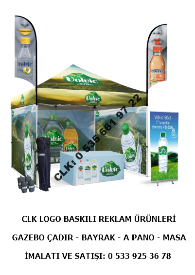 CLK 3X3 Gazebo Portatif Baskılı Tente Reklam Promosyon Çadırları İmalatı Satışı