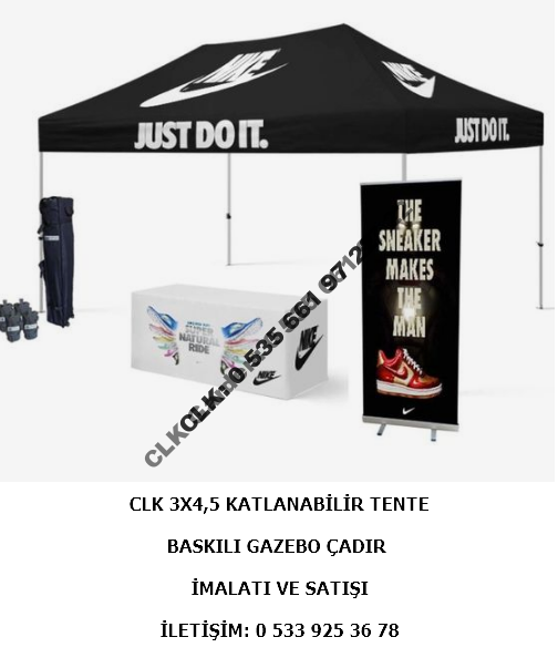 CLK Katlanabilir Gazebo Çadır Tente 3x4 Baskılı Çadır - Image 5