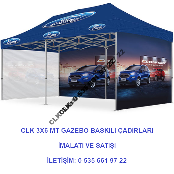 CLK Katlanabilir Gazebo Tente Baskılı 3x6 Stand Çadırı - Image 22