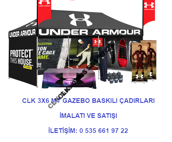 CLK Katlanabilir Gazebo Tente Baskılı 3x6 Stand Çadırı - Image 5