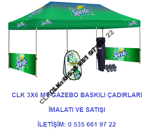 CLK Katlanabilir Gazebo Tente Baskılı 3x6 Stand Çadırı - Image 6