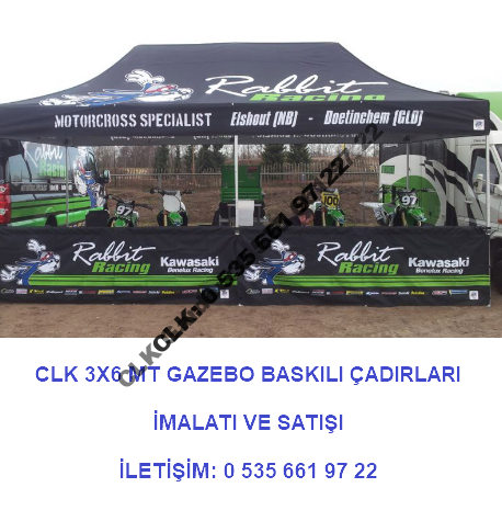 CLK Katlanabilir Gazebo Tente Baskılı 3x6 Stand Çadırı - Image 7