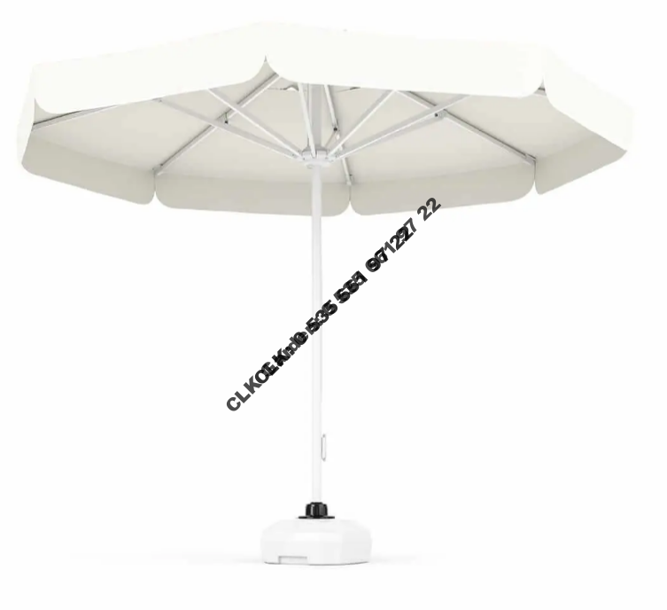 CLK 3 mt Mega İpli 70 lt Bidonlu Yuvarlak Beyaz Profil Bahçe Cafe Otel Şemsiyeleri - Image 3