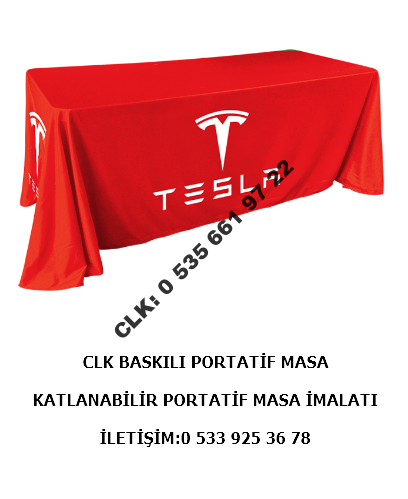 CLK Reklam Logo Marka Baskılı Tanıtım Masası Promosyon Reklam Stand Masası