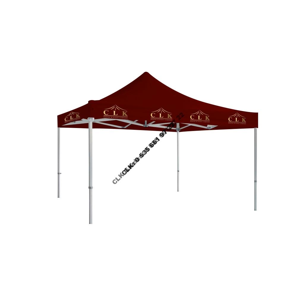 CLK 4x4 Saçak Logo Baskılı Katlanabilir Tente Gazebo Çadır İmalatı Satışı - Image 5