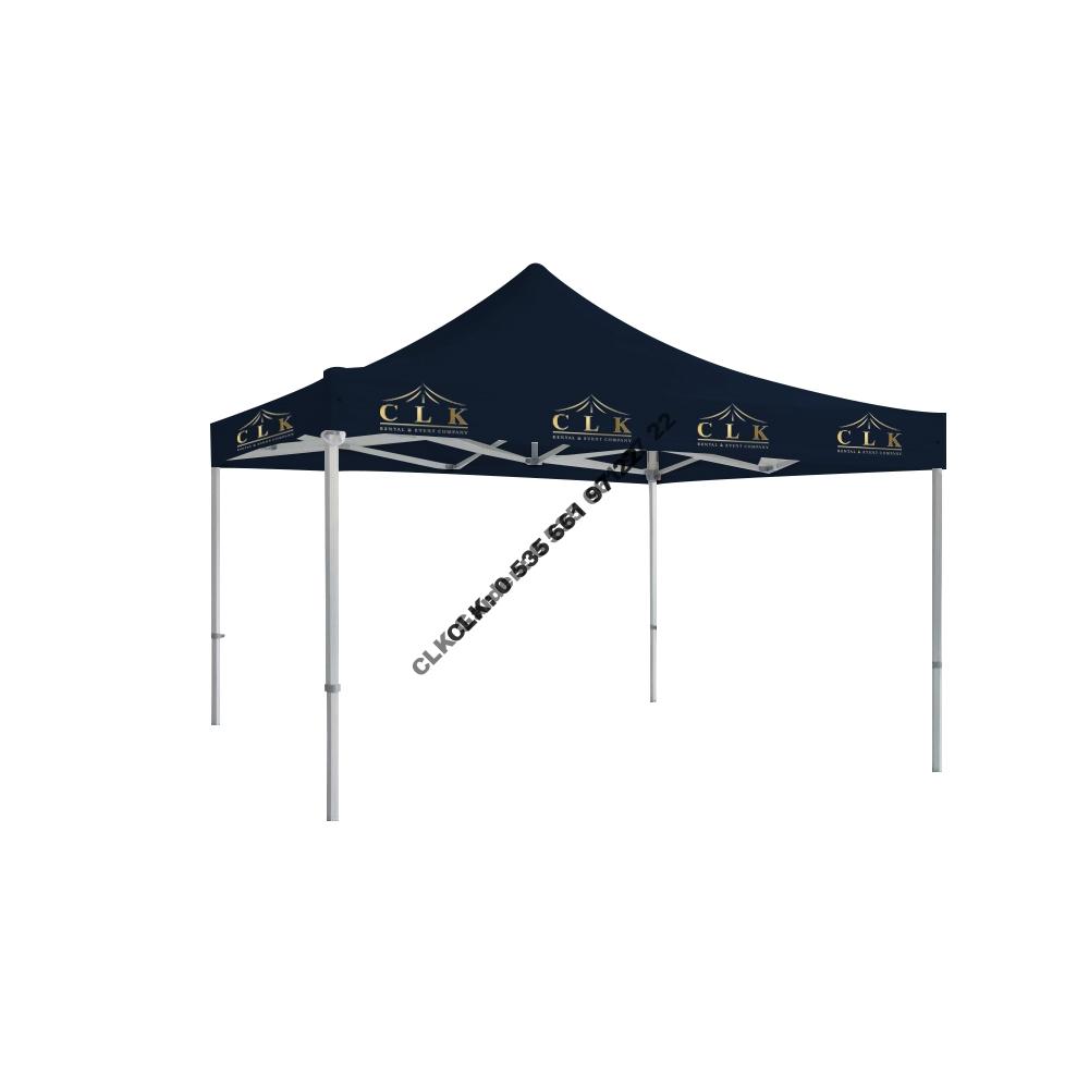 CLK 4x4 Saçak Logo Baskılı Katlanabilir Tente Gazebo Çadır İmalatı Satışı - Image 11