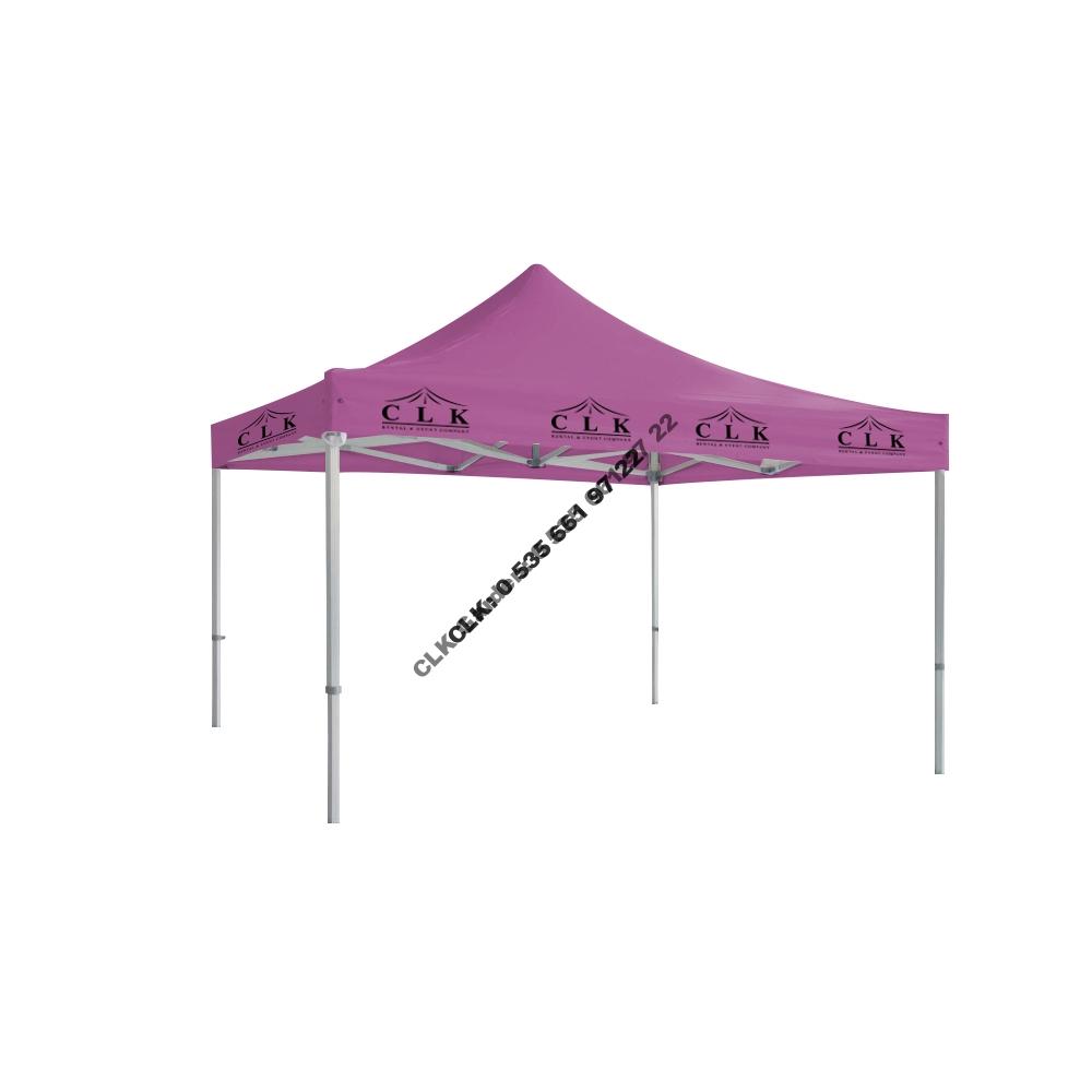 CLK 4x4 Saçak Logo Baskılı Katlanabilir Tente Gazebo Çadır İmalatı Satışı - Image 12