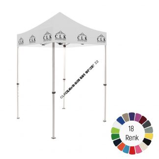 CLK 2x2 Saçak Baskılı Katlanabilir Tente Gazebo Çadır İmalatı Satışı