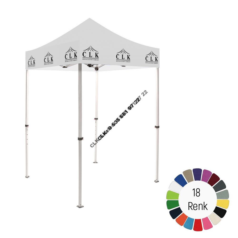 CLK 2x2 Saçak Baskılı Katlanabilir Tente Gazebo Çadır İmalatı Satışı